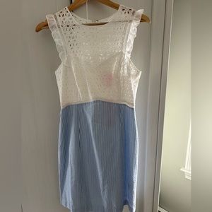 Lilly Pulitzer eyelet and seersucker dress